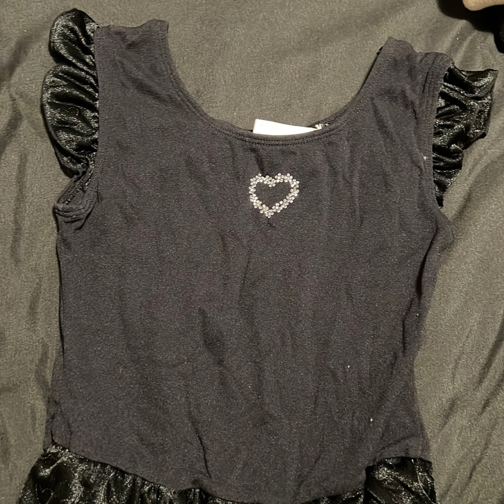 Jacques moret black leotard with skirt, medium